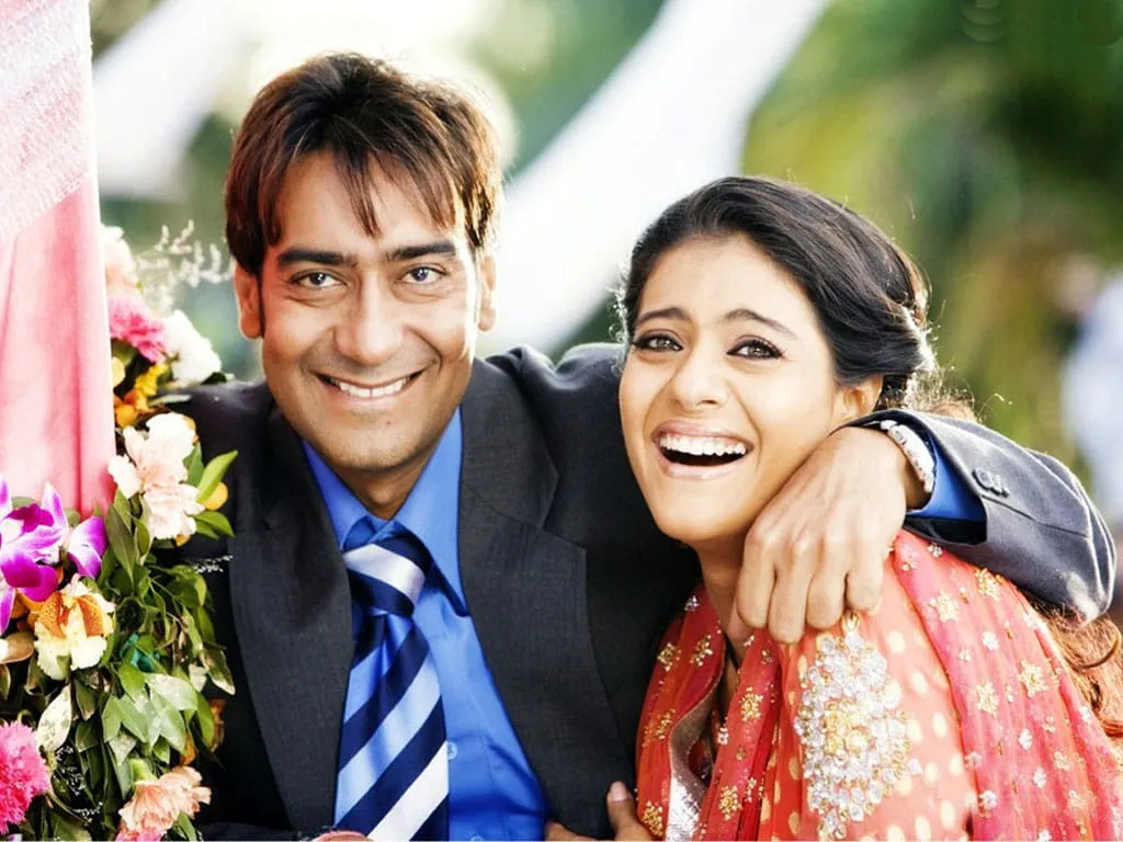 ajay devgan and kajol lovely hd wallpaper